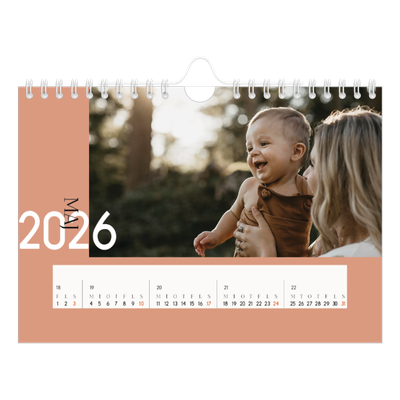 A5 Foto Kalender — Overlappende tekst [kalender forside]