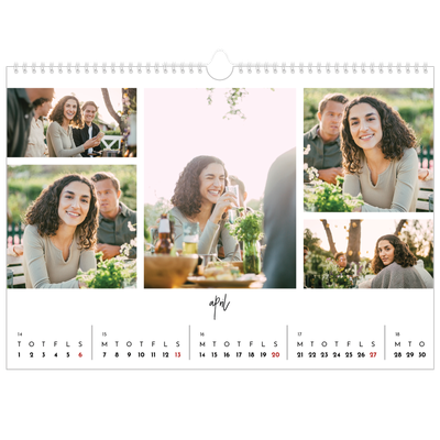 A3 Foto Kalender — Billedcollage [April]