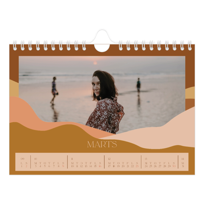 A5 Foto Kalender — Neutrale bjerge [Marts]