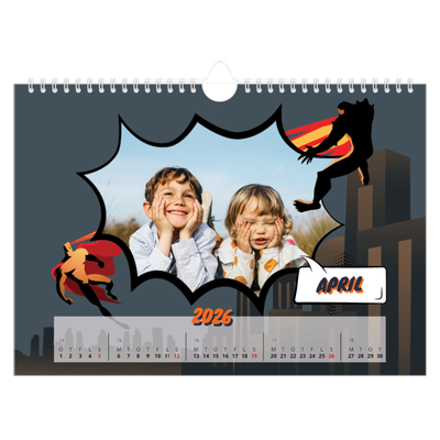 Fotokalender A4 — Tegneserie [April]