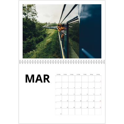 Fotokalender A4 dobbelt (30 x 40 cm) — White space [Marts]