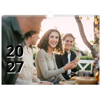 A3 Foto Kalender — Bogstav og tal [kalender forside]