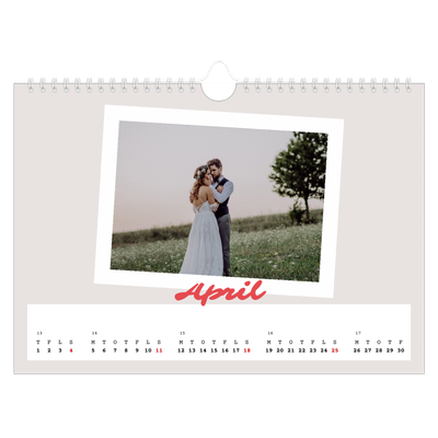 Fotokalender A4 — Signeret tryk [April]