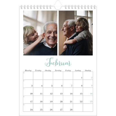 Fotokalender A4 (20 x 30 cm) — Hej verden [Februar]