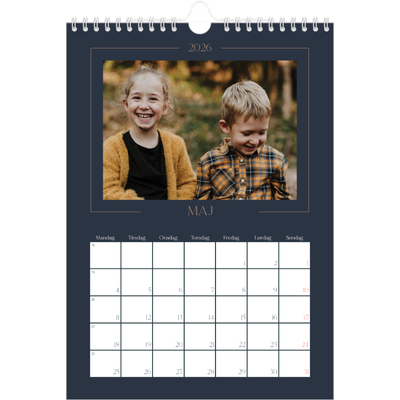 Fotokalender A4 (20 x 30 cm) — Berlinerblåt [kalender forside]