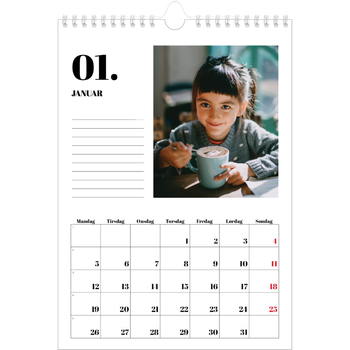 Fotokalender A4 — Serif og øjeblikke