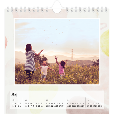 Årskalender kvadratisk — Akvarelspot [kalender forside]