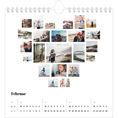 Årskalender kvadratisk — Collage shapes [Februar]