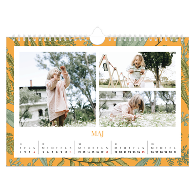 Fotokalender A4 — Blomstret tapet [kalender forside]