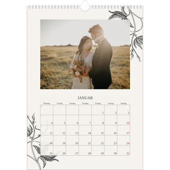 A3 Foto Kalender — Blek & blomst
