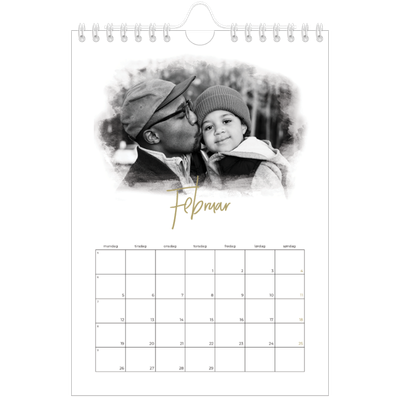 A5 Foto Kalender — Diffuse billederammer [Februar]