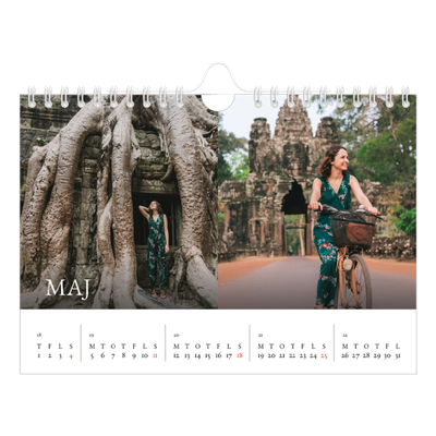 A5 Foto Kalender — Simpel serif [kalender forside]