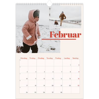 Årskalender A3 — 90'ers nostalgi [Februar]