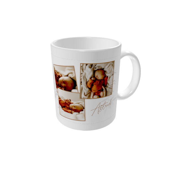 Krus med billede — Nede på jorden