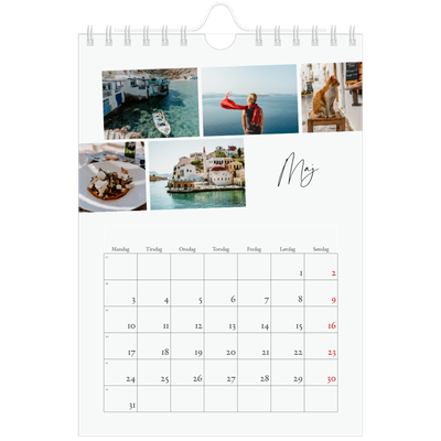 A5 Foto Kalender — Byferie (hvid) [Maj]