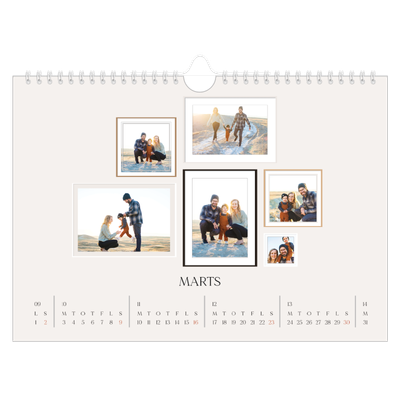 Fotokalender A4 — Billedvæg [Marts]