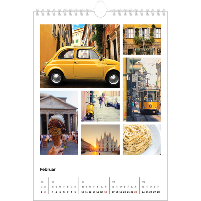 Fotokalender A4 (20 x 30 cm) — Billedgrid [Februar]