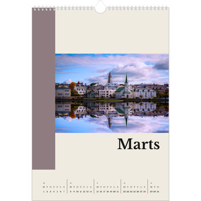 Årskalender A3 — Verdens seværdigheder [Marts]