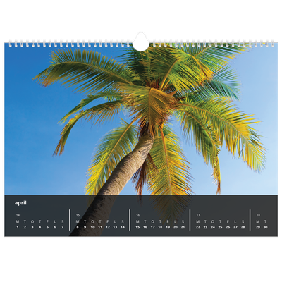 A3 Foto Kalender — Transparent kalender [April]