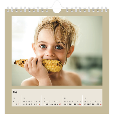 Årskalender kvadratisk — Jordfarver [kalender forside]