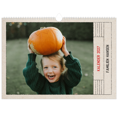 A3 Foto Kalender — Stempeleffekt [kalender forside]