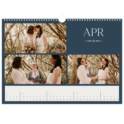A3 Foto Kalender — Skifer & seriffer [April]