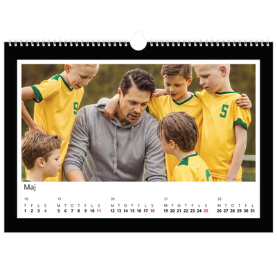 A3 Foto Kalender — Sort baggrund [kalender forside]