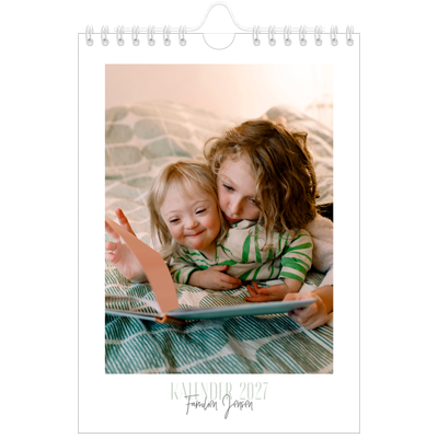 A5 Foto Kalender — Flere fonter [kalender forside]