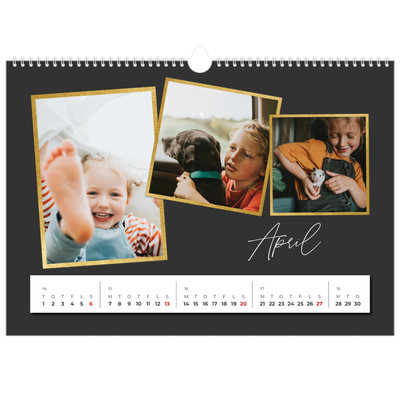 A3 Foto Kalender — Gode minder [April]