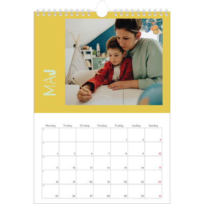 Fotokalender A4 (20 x 30 cm) — Farverig kalender [kalender forside]