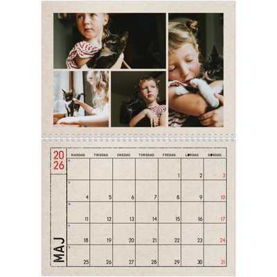 Fotokalender A4 dobbelt (30 x 40 cm) — Stempeleffekt [kalender forside]