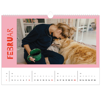 A3 Foto Kalender — Farverig kalender [Februar]