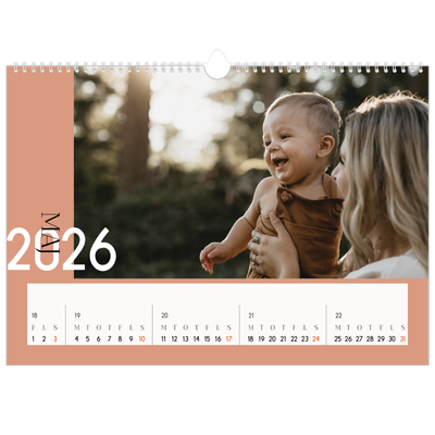 A3 Foto Kalender — Overlappende tekst [kalender forside]