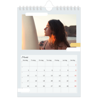 A5 Foto Kalender — Pastellfarver [Marts]