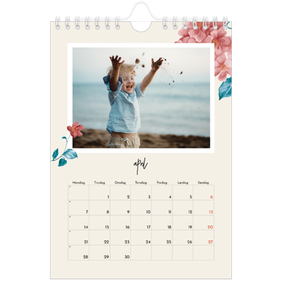 A5 Foto Kalender — Malte blomster [April]