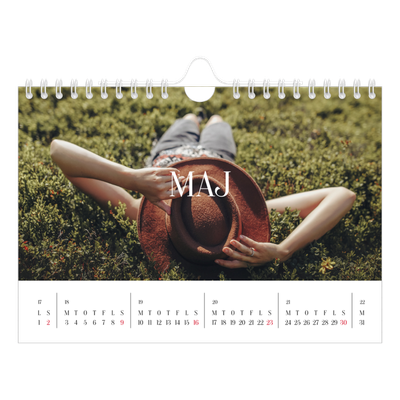 A5 Foto Kalender — Endeløs flugt [Maj]