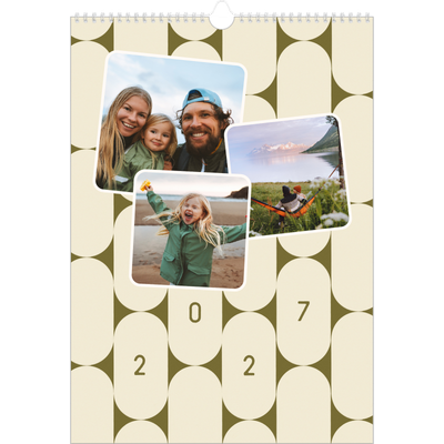 Årskalender A3 — Retro mønstre [kalender forside]
