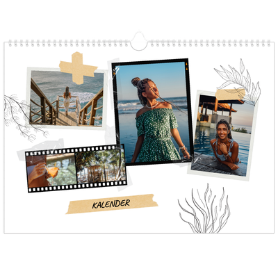A3 Foto Kalender — Scrapbook stil [kalender forside]