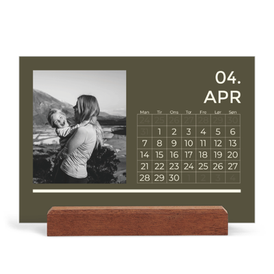 Staffeli kalender - liggende  — Moderne og dristig [April]