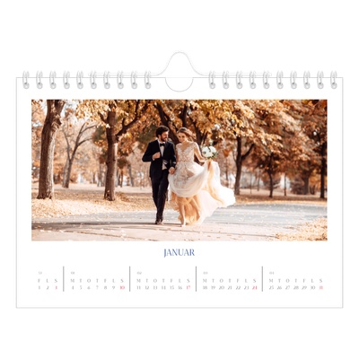 A5 Foto Kalender — Klassisk kobolt [Januar]