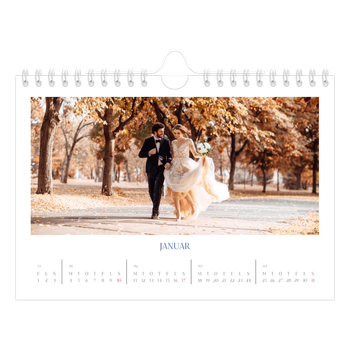 A5 Landskab Fotokalender — Klassisk kobolt