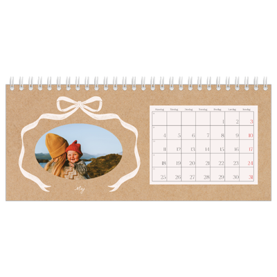 Bordkalendere — Ramme med sløjfe [kalender forside]