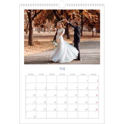 Årskalender A3 — Klassisk kobolt [Maj]