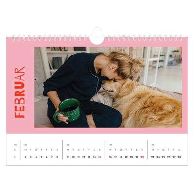 Fotokalender A4 — Farverig kalender [Februar]