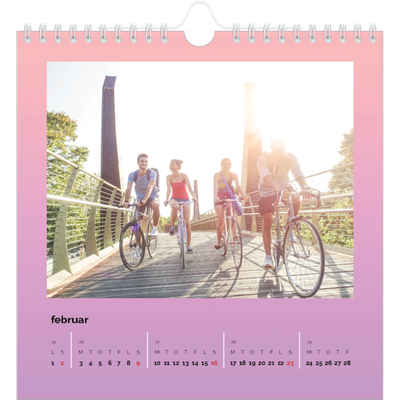 Årskalender kvadratisk — Pastelfarver [Februar]