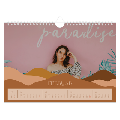 Fotokalender A4 — Neutrale bjerge [Februar]