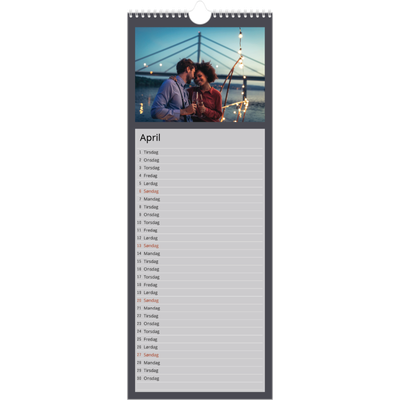 Køkkenkalender  — Stilrene farver [April]