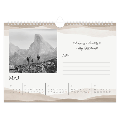 Fotokalender A4 — Velvære citater [kalender forside]