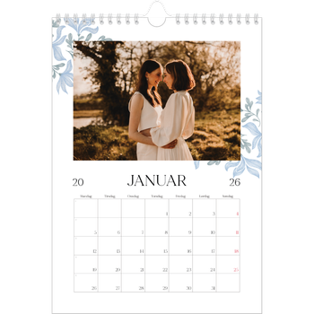 Fotokalender A4 — Elegant blomstret
