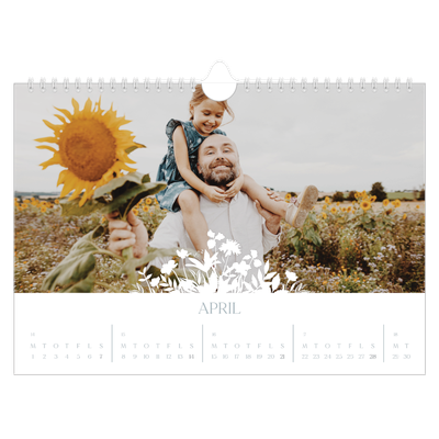 Fotokalender A4 — Blomstmotiv [April]
